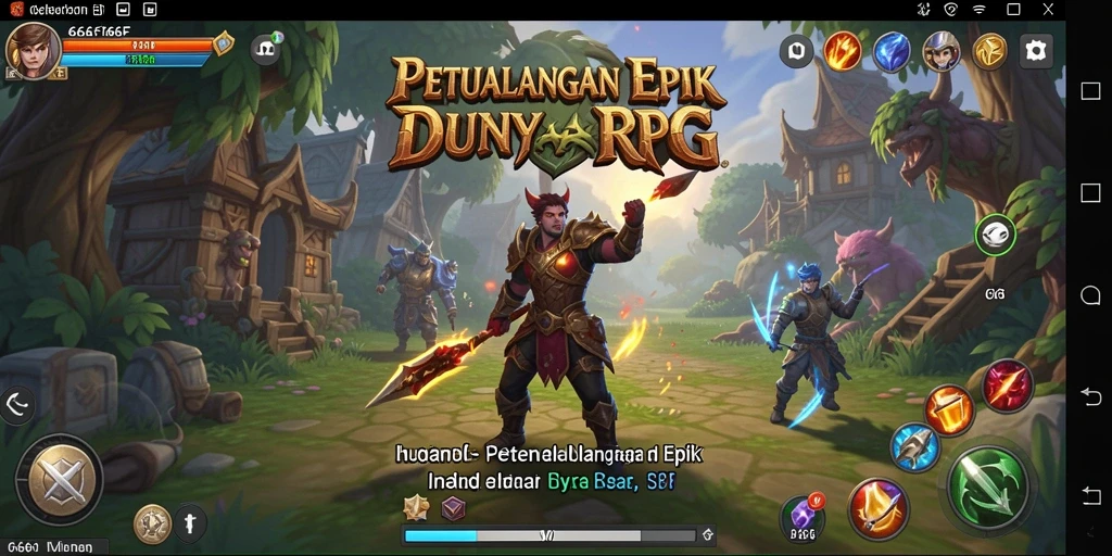 Screenshot gameplay 666F menampilkan pertempuran yang intens dan karakter yang beragam.