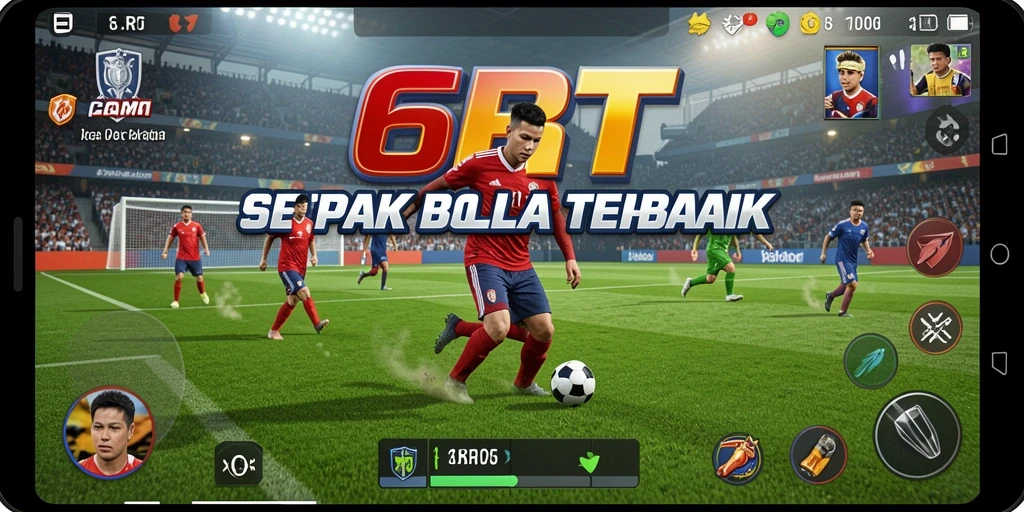 Tampilan menarik dari gameplay <strong>6RT</strong> yang penuh aksi sepak bola.