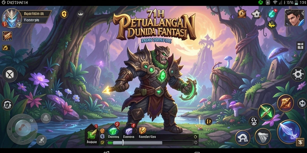 Screenshot utama menampilkan aksi seru dalam gameplay RPG.