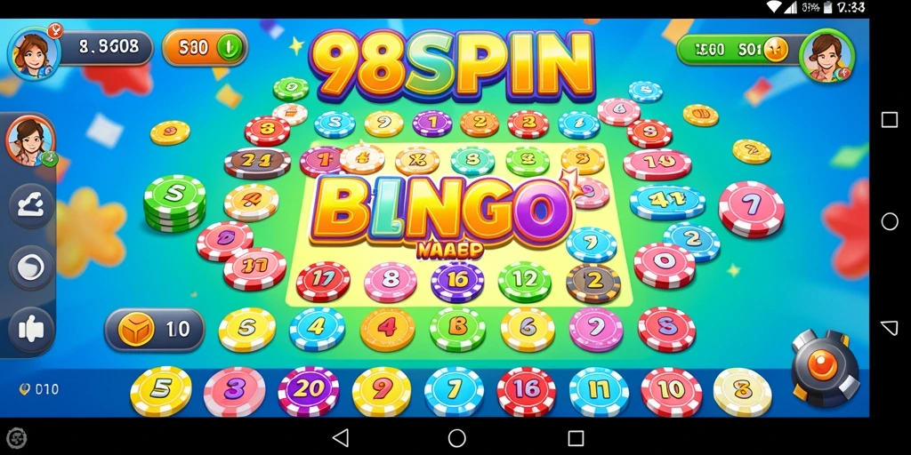 Tampilan gameplay 98SPIN dengan suasana Bingo yang mendebarkan.