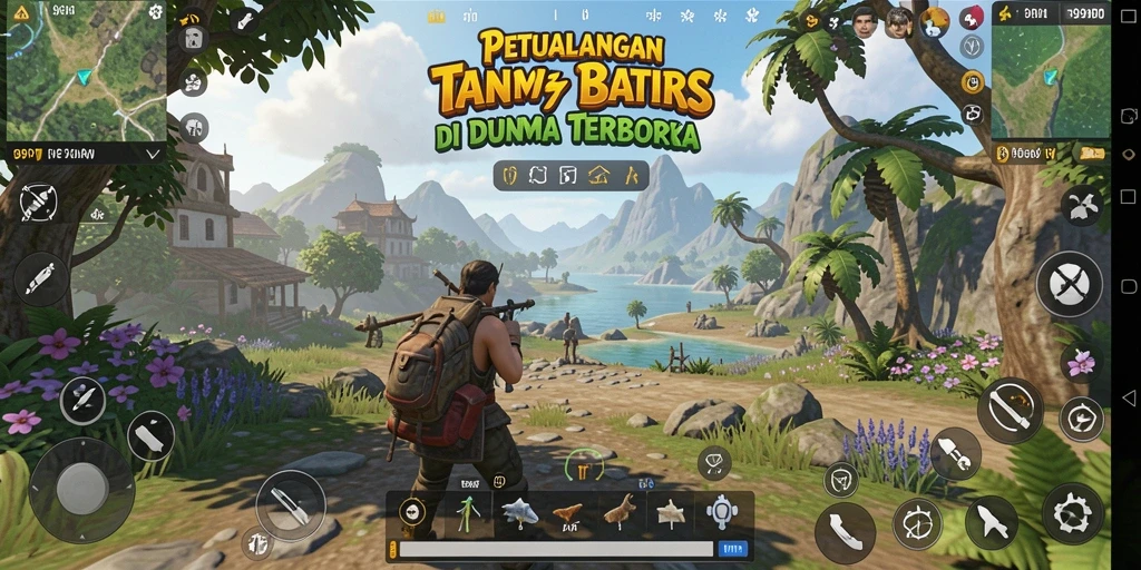 Screenshot menampilkan gameplay 99RP yang menakjubkan di dunia terbuka.