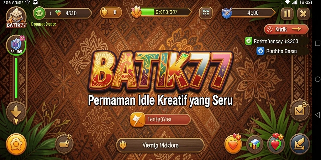 Tampilan gameplay BATIK77 dengan pola batik yang indah.