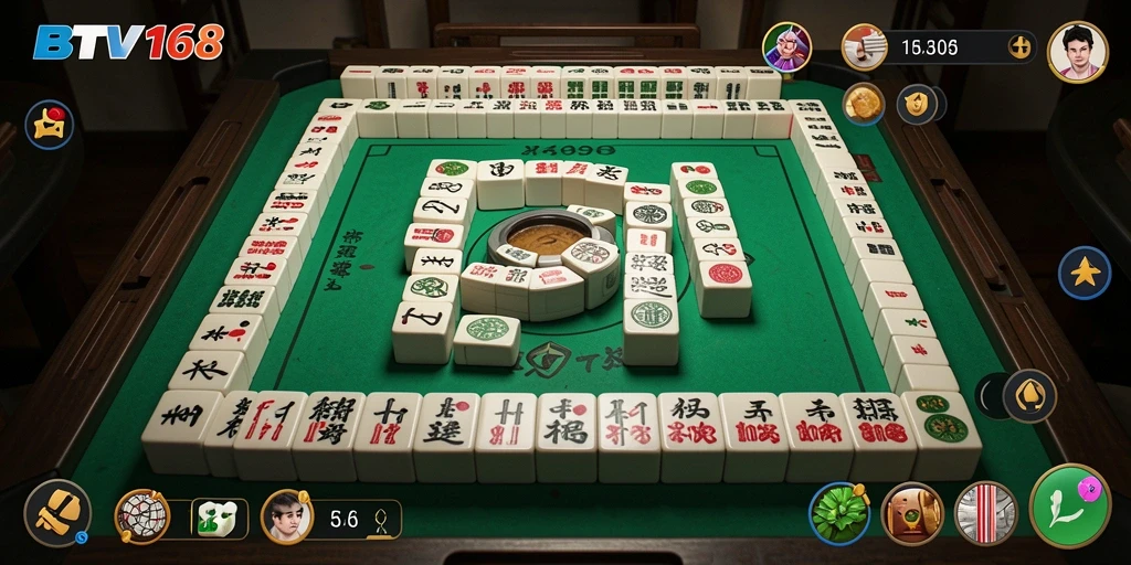 Tampilan gameplay Mahjong yang menarik di BTV168.