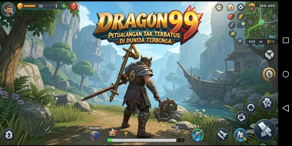 Tangkapan layar <strong>DRAGON99</strong> menunjukkan petualangan seru di dunia terbuka yang luas.