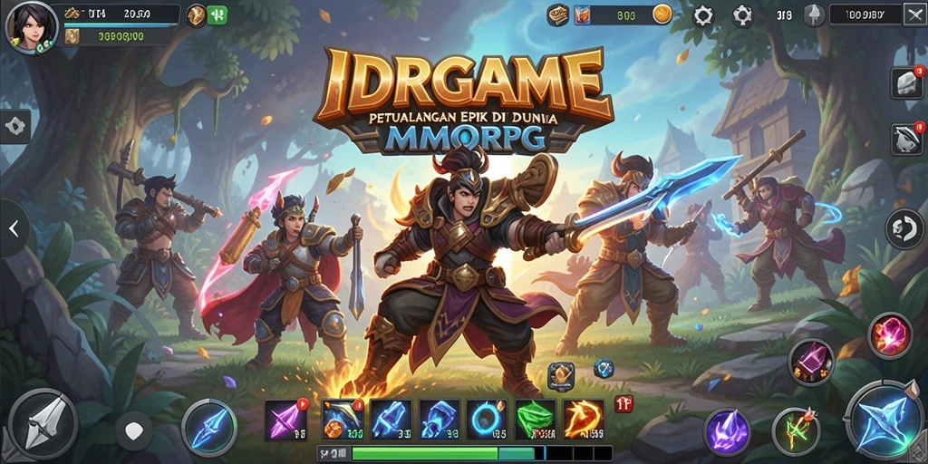 Screenshot menampilkan aksi seru dalam gameplay MMORPG IDRGAME.