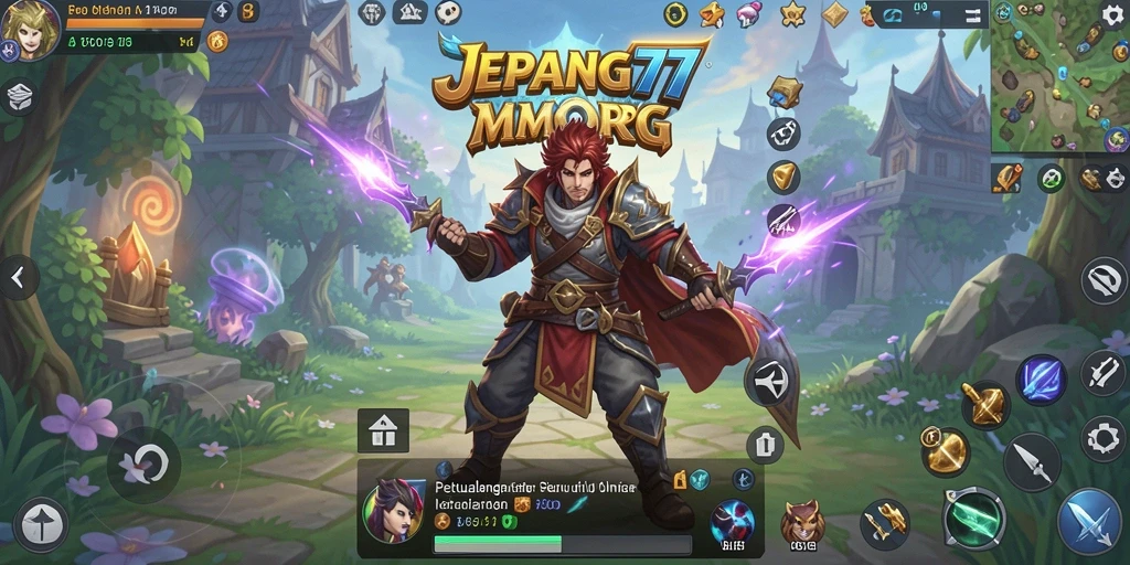 Screenshot gameplay menampilkan pertempuran seru dalam JEPANG77.