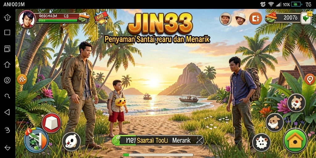 Tampilan menarik dari JIN33 saat gameplay Casual yang seru.