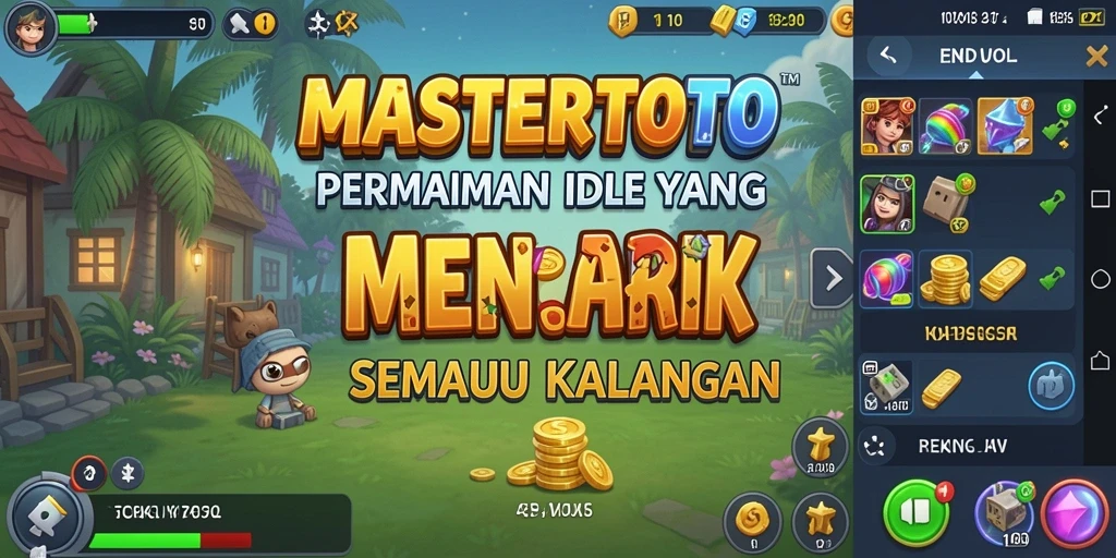 Tampilan menarik dari gameplay Idle MASTERTOTO yang memikat dan sederhana.