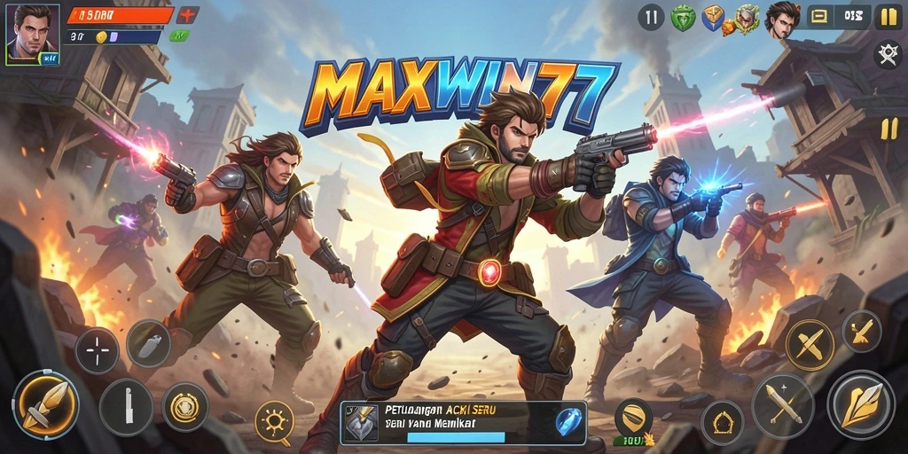 Tampilan seru dari gameplay aksi di MAXWIN77.