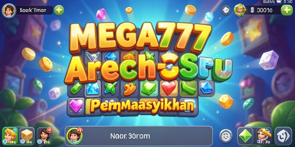 Tampilan gameplay seru di MEGA777 dengan aksi mencocokkan simbol.
