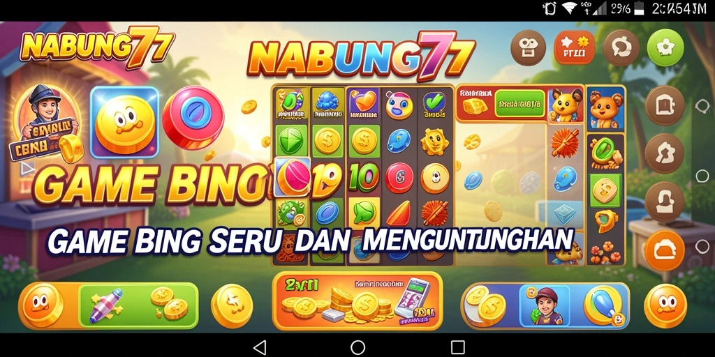 Tampilan seru gameplay Bingo di NABUNG77.