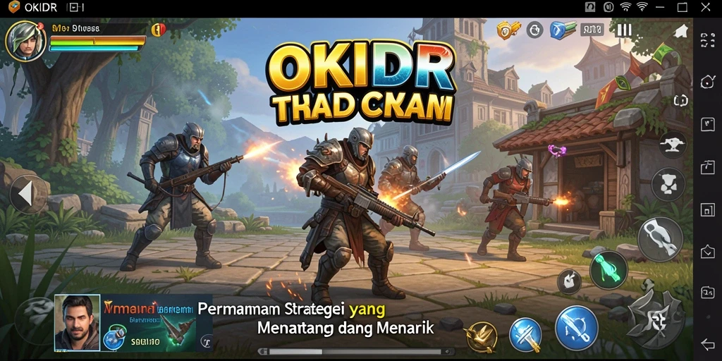 Tampilan permainan OKIDR dengan aksi strategi yang intens.