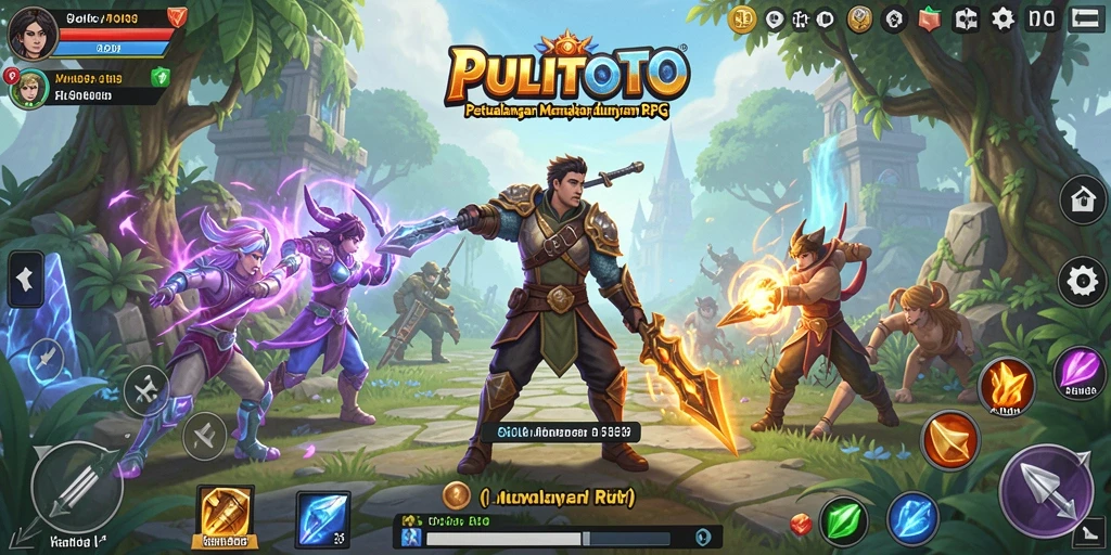 Tampilan gameplay PULITOTO yang mendebarkan dan penuh aksi RPG.