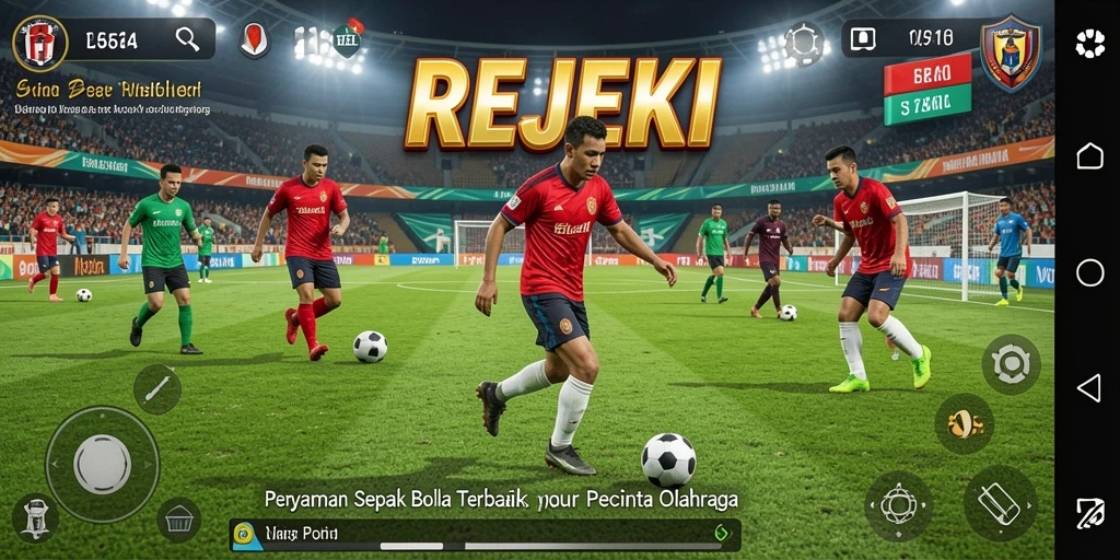 Gameplay seru di lapangan sepak bola dengan tim impian Anda.