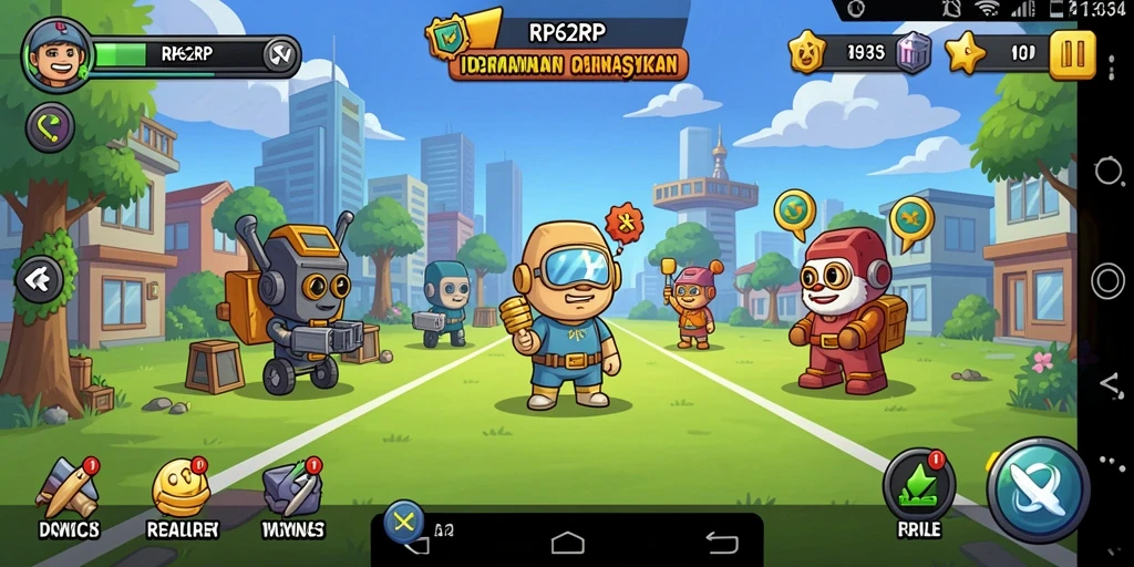 Tampilan utama gameplay RP62RP yang menarik dalam mode Idle.