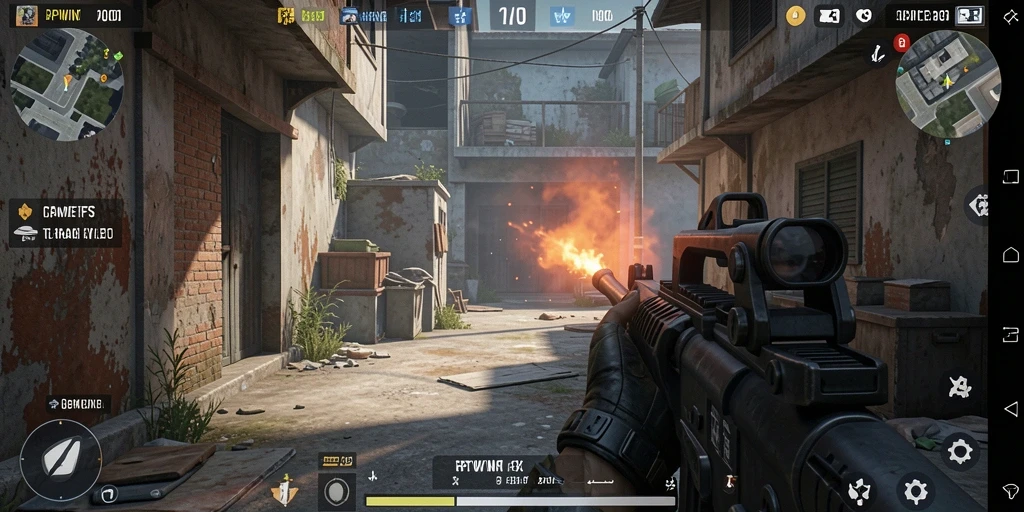 Screenshot menampilkan aksi gameplay intens di RPWIN1.