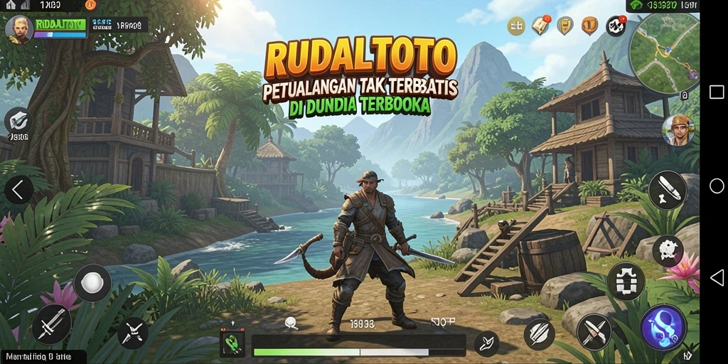 Screenshot RUDALTOTO menampilkan eksplorasi dunia terbuka yang menakjubkan.