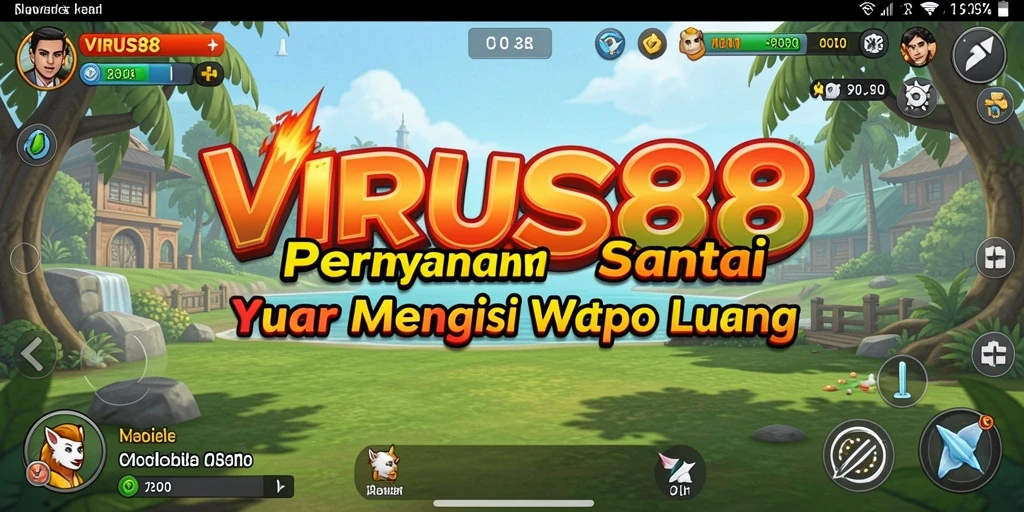 Tampilan gameplay <strong>VIRUS88</strong> yang seru dan penuh warna.